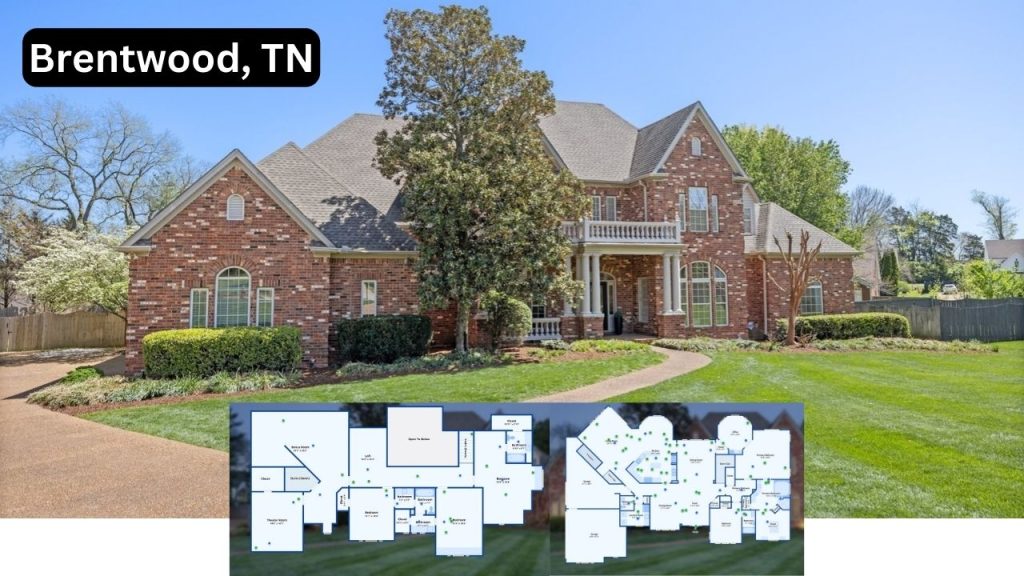 Discover This Spacious 5-Bedroom Traditional Brick Home with 3-Car Garage on Large Lot in Brentwood, TN (Floor Plan Included)