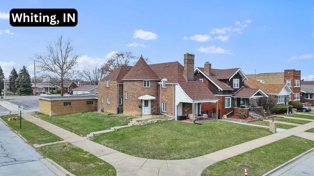 Explore This Stunning 3-Bedroom Castle-Style Brick Home with Turret in Whiting, Indiana