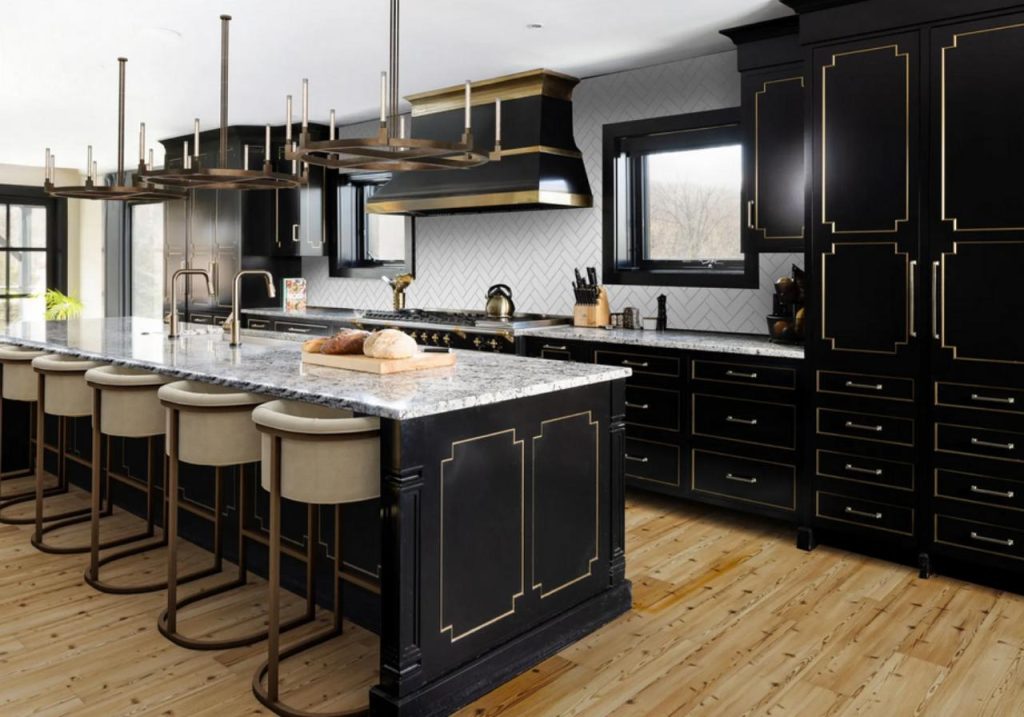Sophisticated Black Kitchen