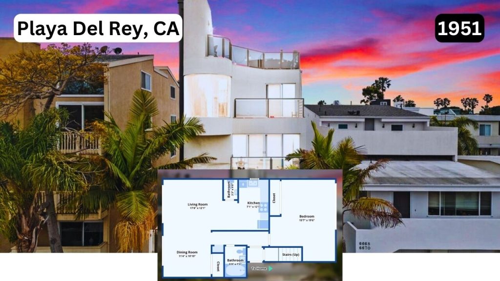 Tour This Upgraded 1951 Multi-Unit with Hot Tub and Fresh Exterior Paint in Playa Del Rey, CA (Floor Plan for Reference)