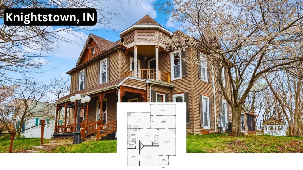 Discover This Unique 4-Bedroom Victorian Home with Wood Beamed Ceilings and Stylish New Vanities in Knightstown, IN (Floor Plan Included)
