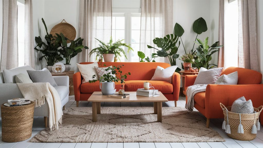 orange sofa
