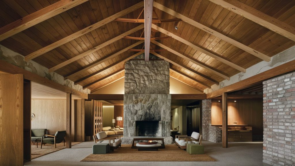 central fireplace