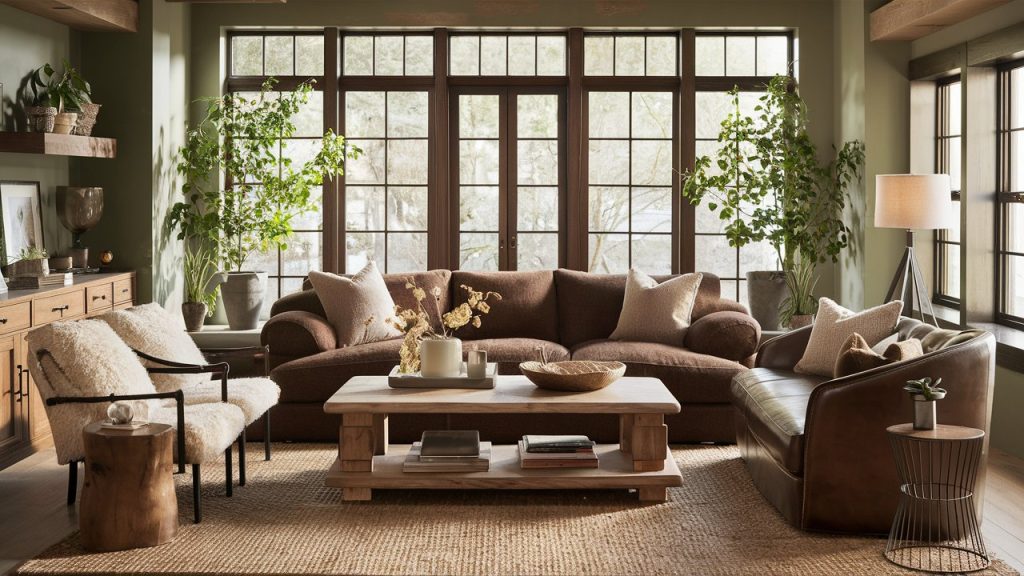 brown sofa
