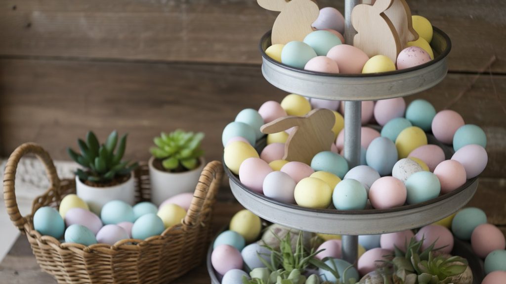 Rustic Tiered Tray Easter Displays
