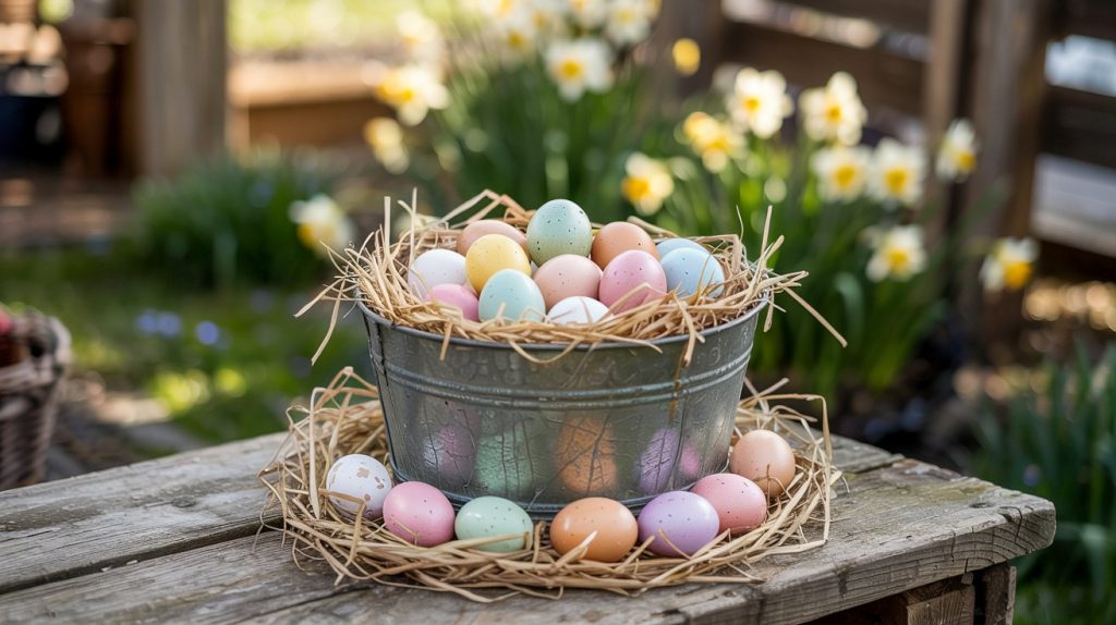 Galvanized Metal Easter Buckets
