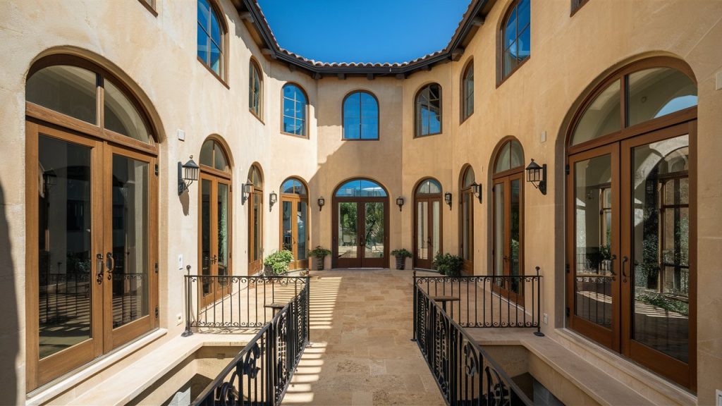 arched windows