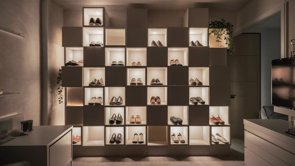 Modular Cube Storage with Accent Lighting