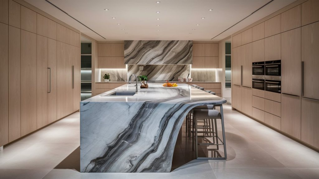 waterfall countertop