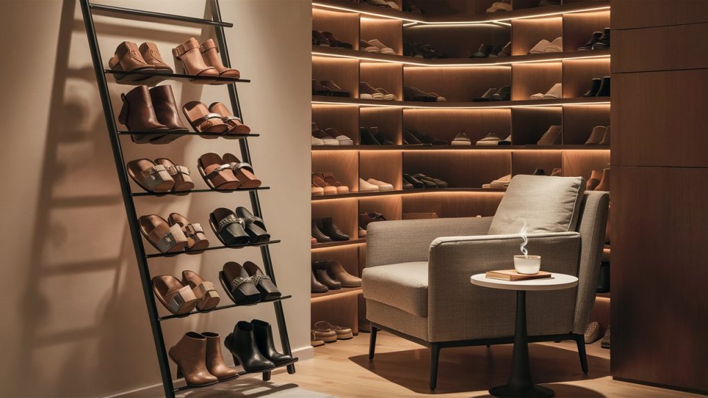 Ladder-Style Shoe Racks for Corners