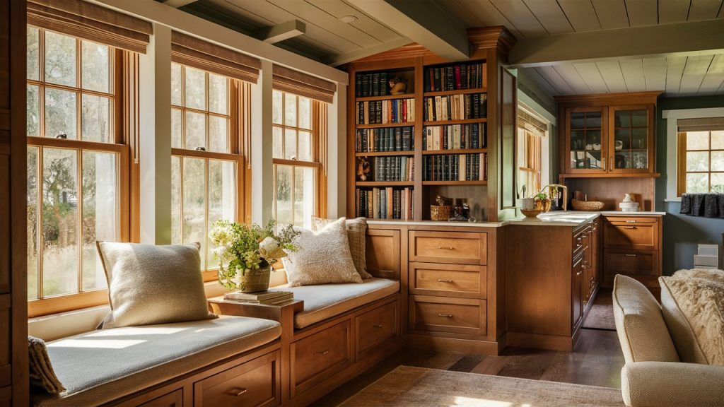 built in shelves