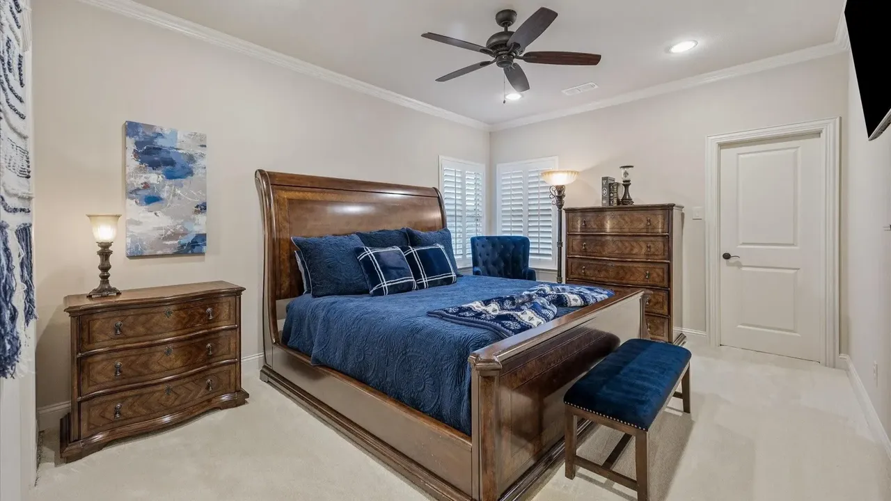 Explore This Elegant Mediterranean Retreat With Soaring Ceilings, Marble Floors, and Poolside Paradise (Floor Plan Inside)