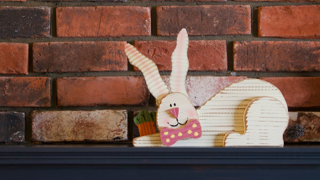 Distressed Wooden Bunny Cutouts