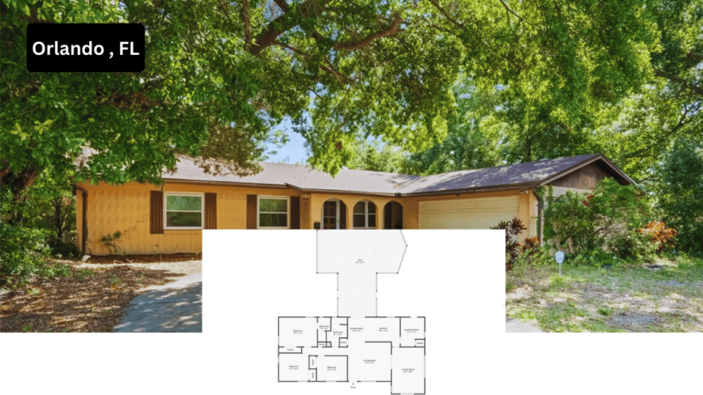 Tour This 1,540 Sq Ft Concrete Block Home with Private Pool and Spacious Backyard in Orlando, FL