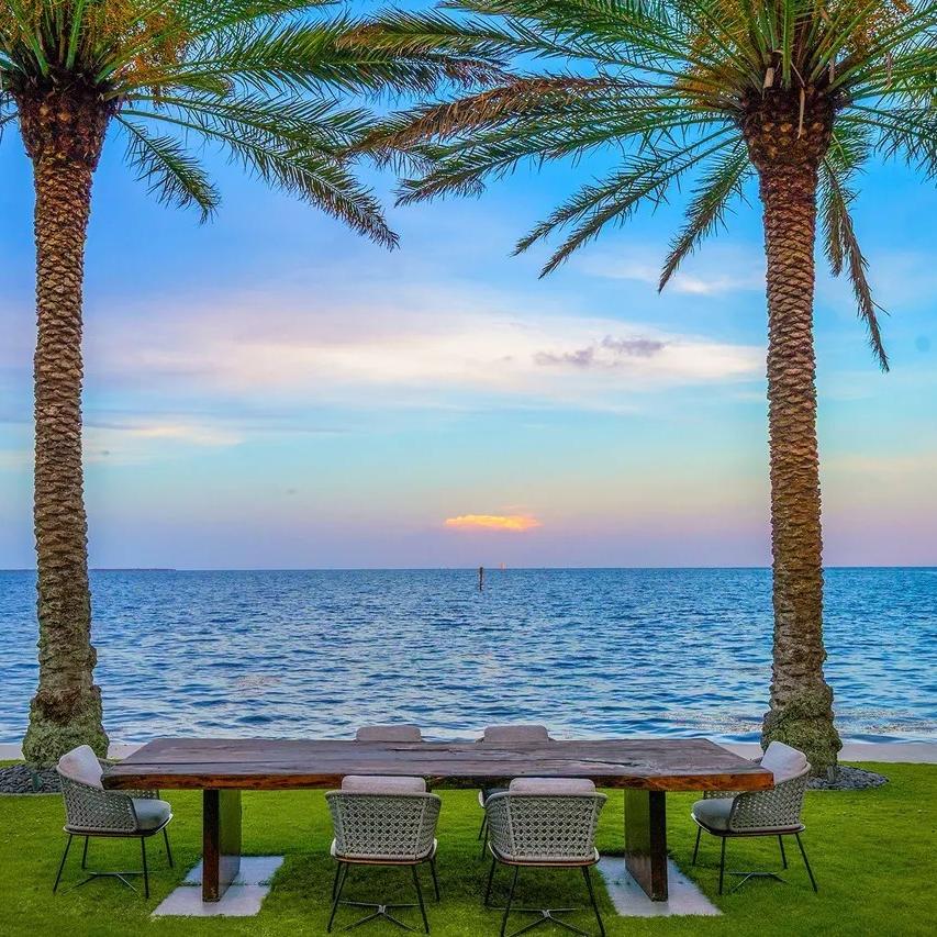 Outdoor Dining Area of The Weeknd’s FL Home