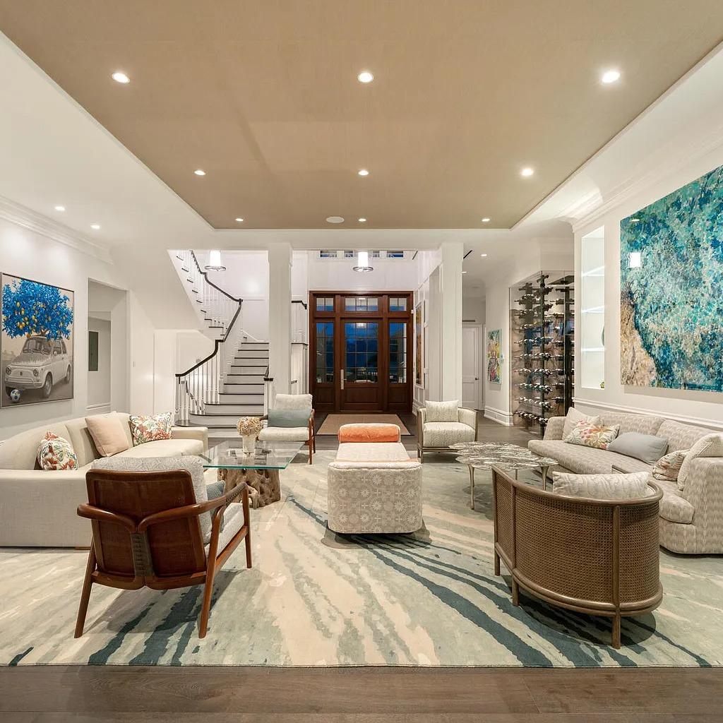 Living Room in Dave Portnoy’s Former FL Home