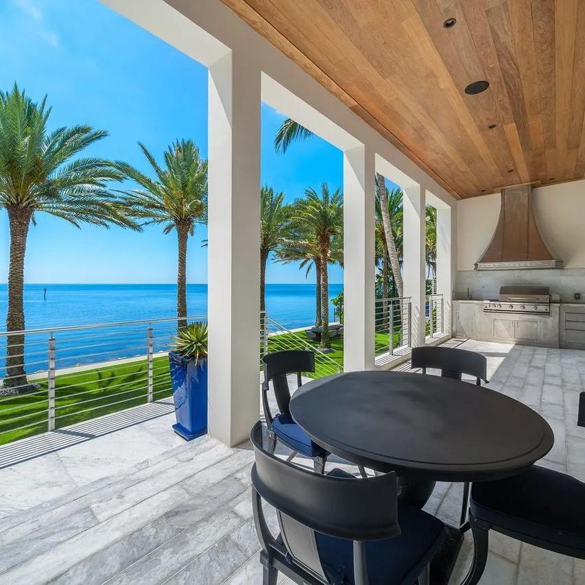 Covered Terrace of The Weeknd’s FL Home