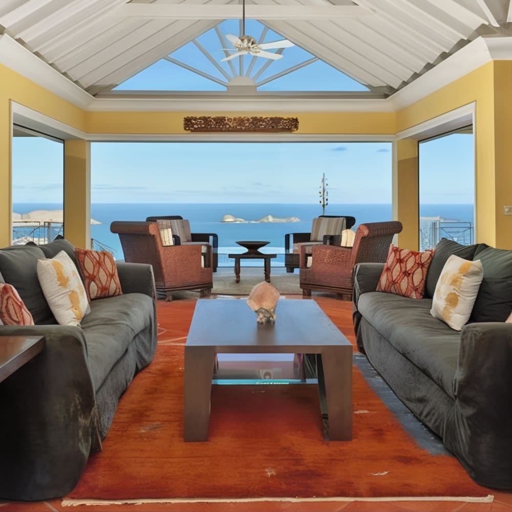 Living Area in Steve Martin’s Former St. Barts Villa