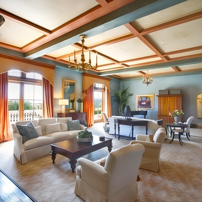 Living Room in Robin Williams’ Former CA Home