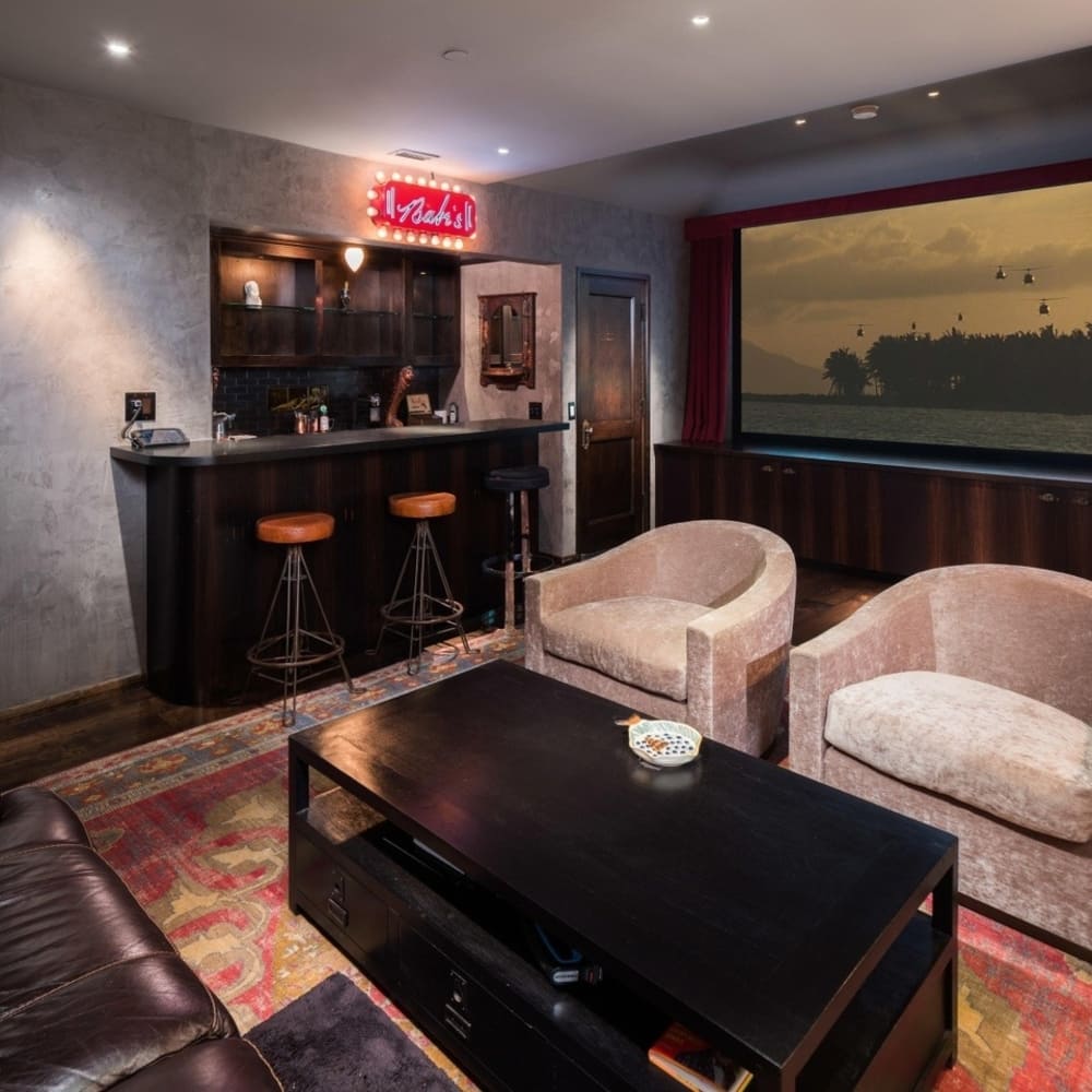 Private Theater in Charlie Sheen’s Former CA Home