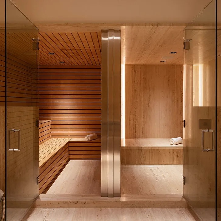 Sauna and Steam Room in Henrik Fisker’s CA Home