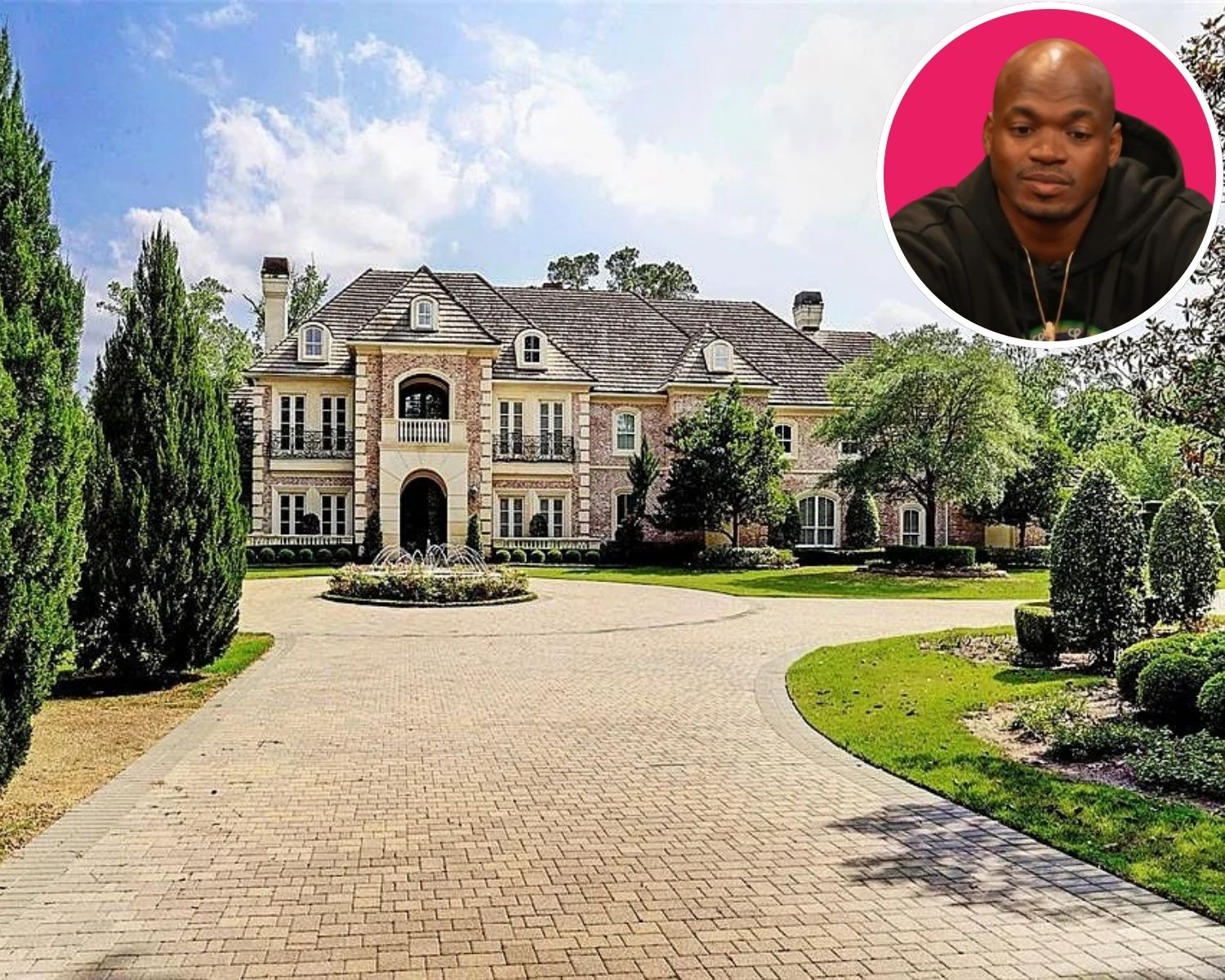 Front Exterior of Adrian Peterson’s Former TX Home