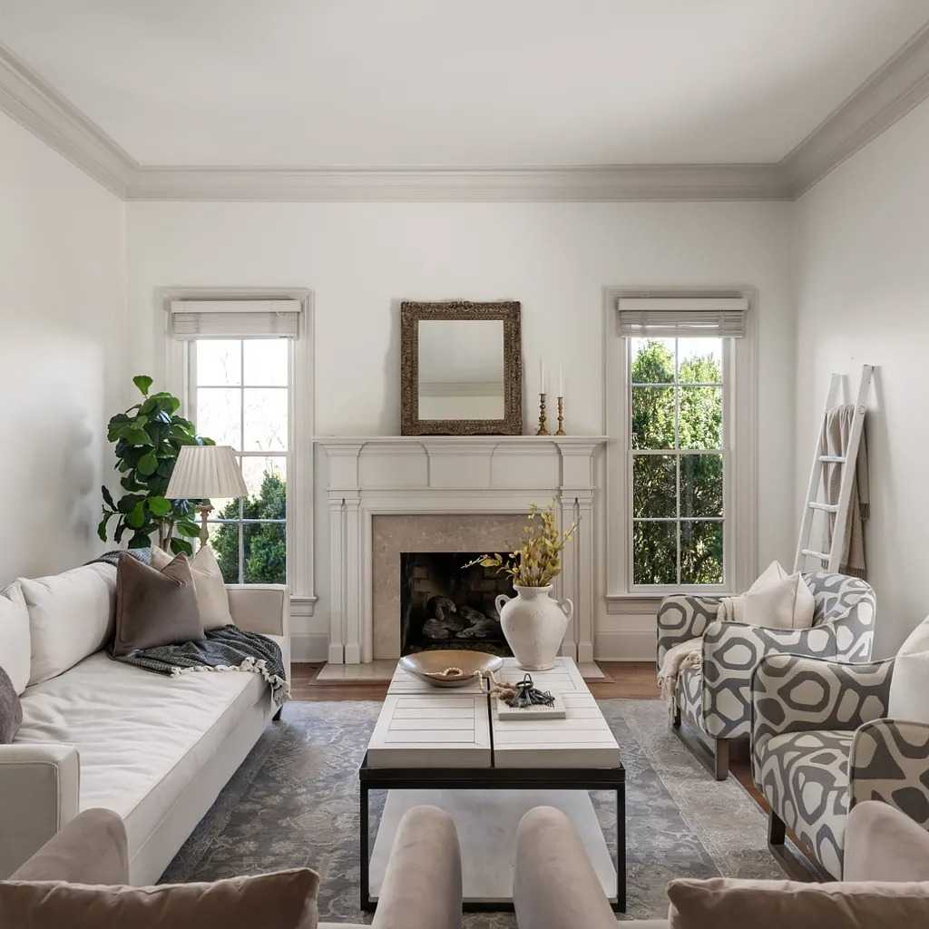 Fireplace Seating Area in Trisha Yearwood’s Former TN Home