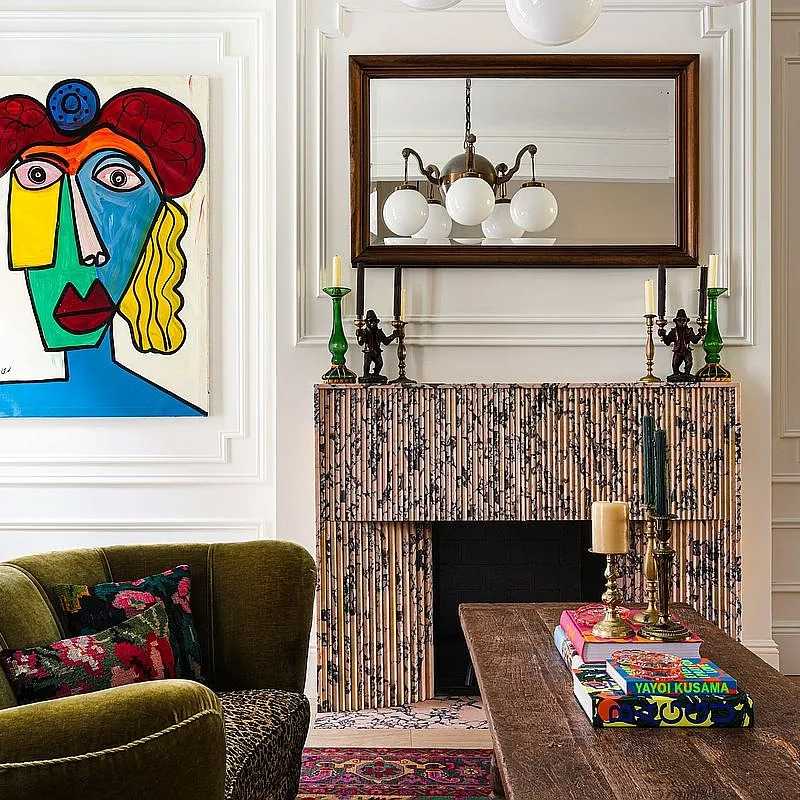 Living Room in Ellen Barkin’s Former N.Y.C. Townhouse