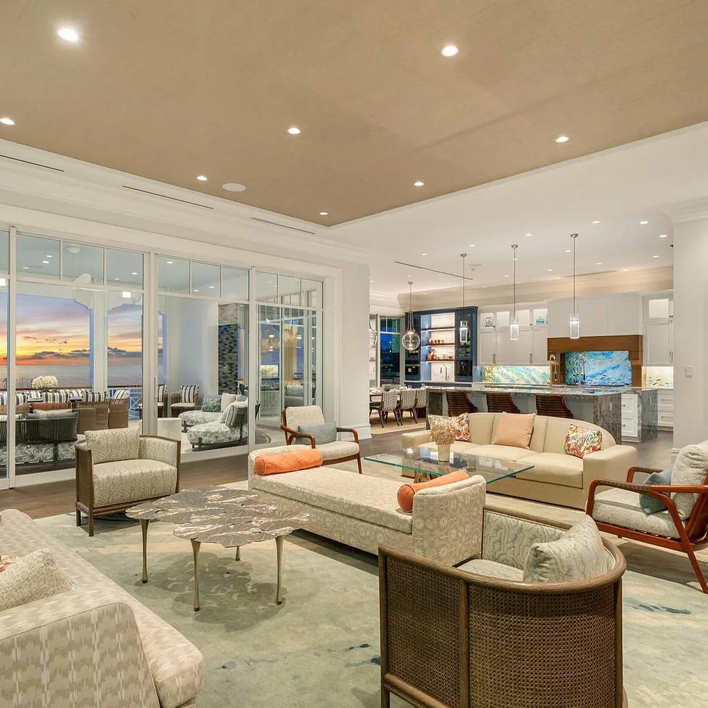 Living Room in Dave Portnoy’s Former FL Home