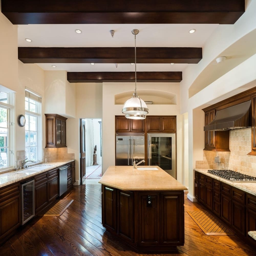 Kitchen in Charlie Sheen’s Former CA Home