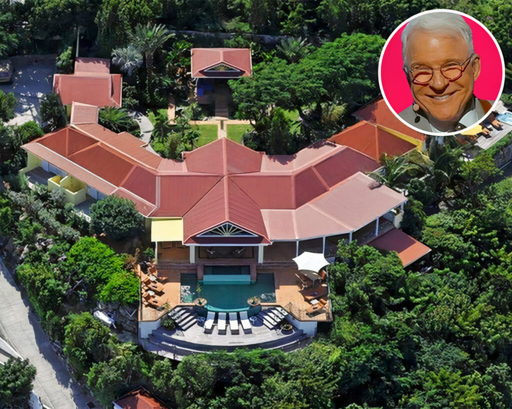 Aerial of Steve Martin’s Former St. Barts Villa