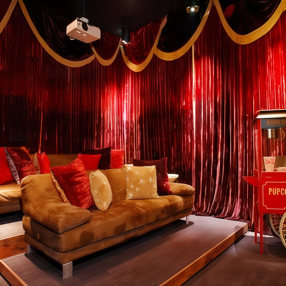 Home Theater in Justin Berfield’s Former Calabasas Home