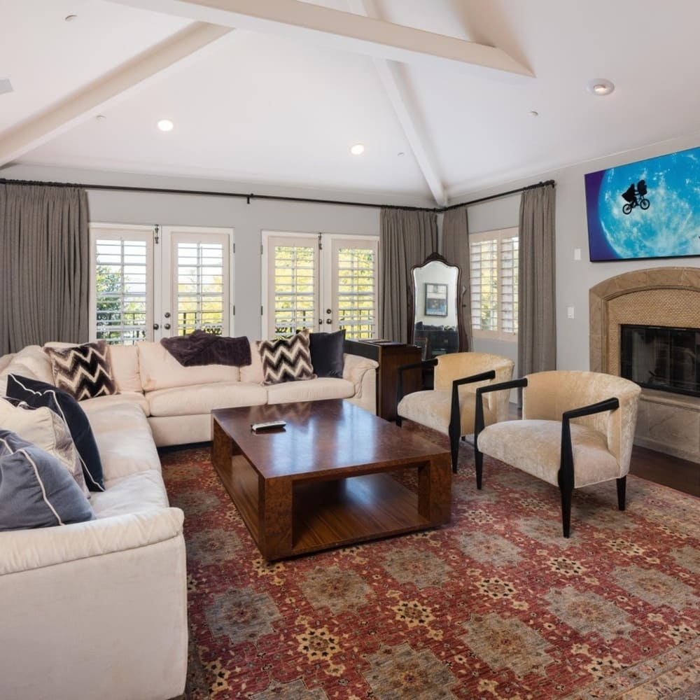 Living Room in Charlie Sheen’s Former CA Home