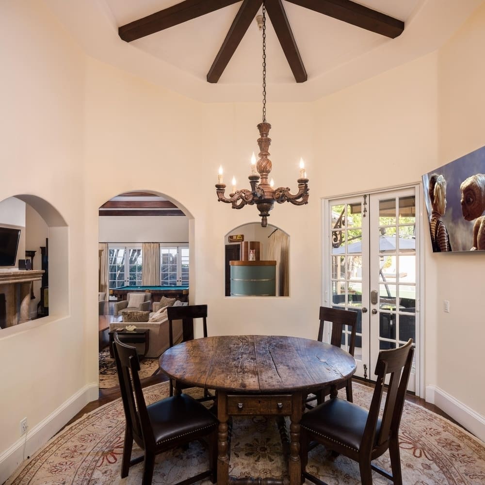 Breakfast Nook in Charlie Sheen’s Former CA Home