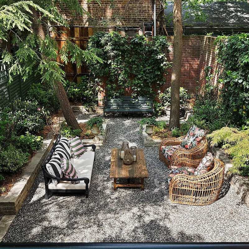 Garden of Ellen Barkin’s Former N.Y.C. Townhouse