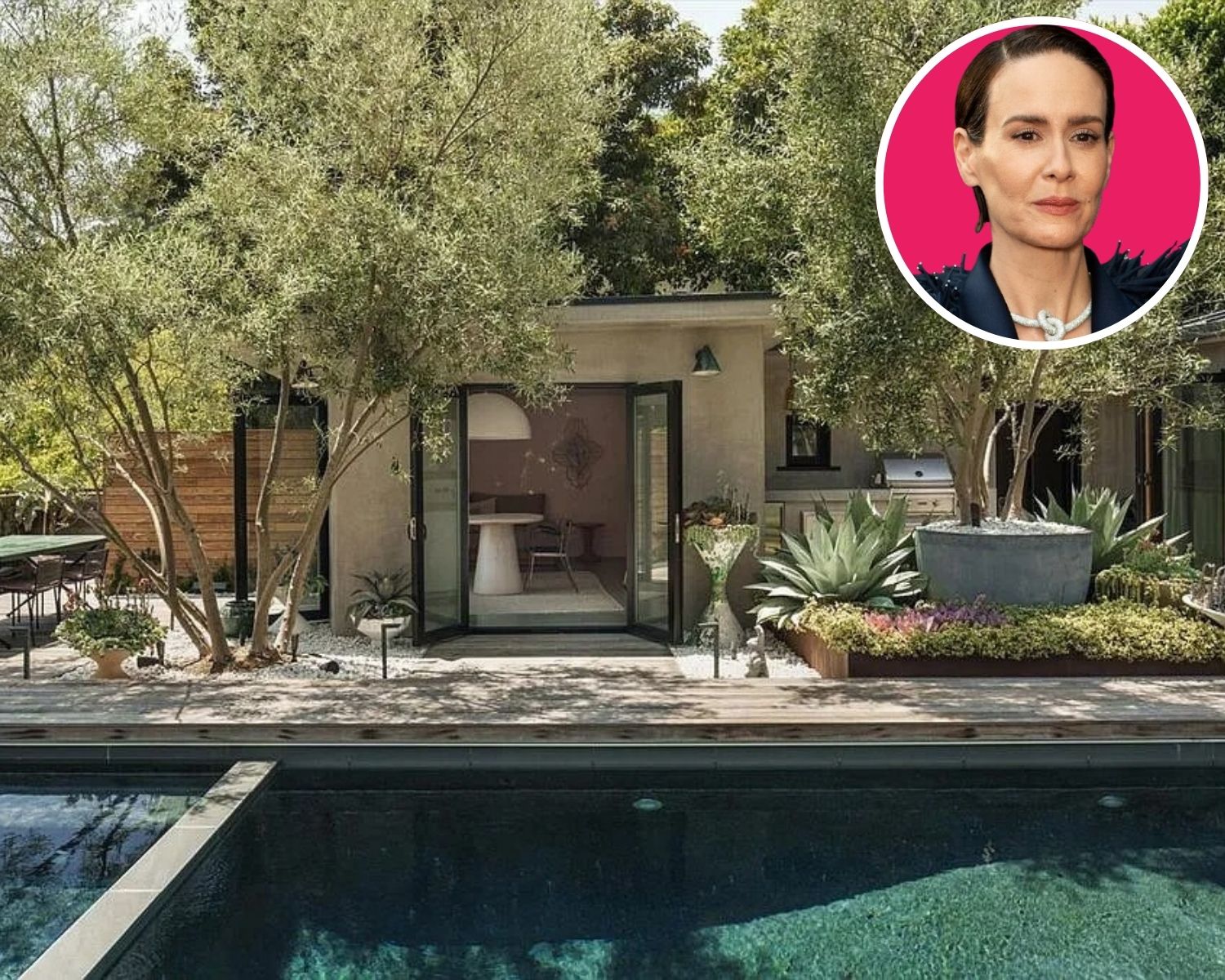 Backyard of Sarah Paulson’s Former CA Home