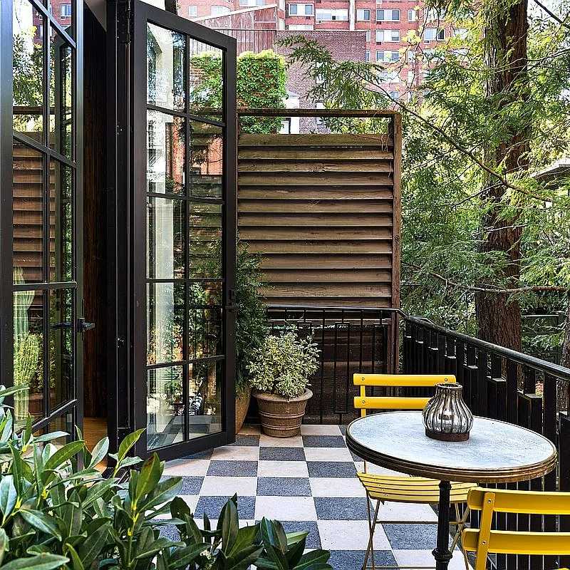 Terrace of Ellen Barkin’s Former N.Y.C. Townhouse