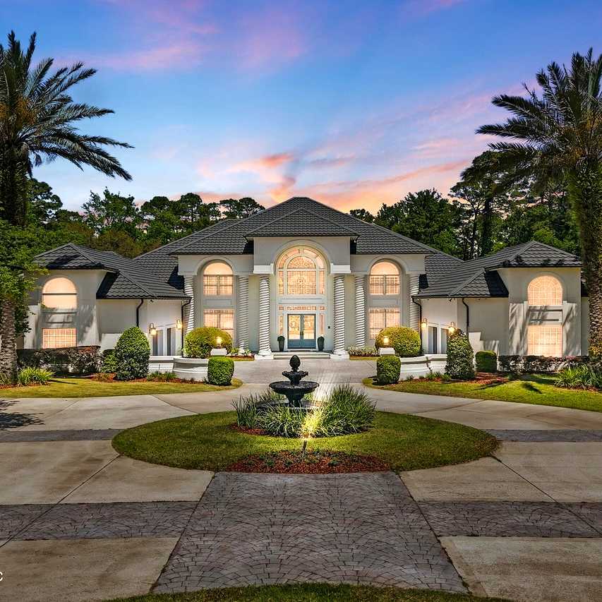 Evening Façade of Travis Hunter’s FL Home