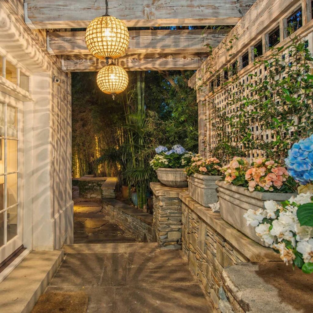 Floral Walkway of Jennifer Lawrence’s Former CA Home