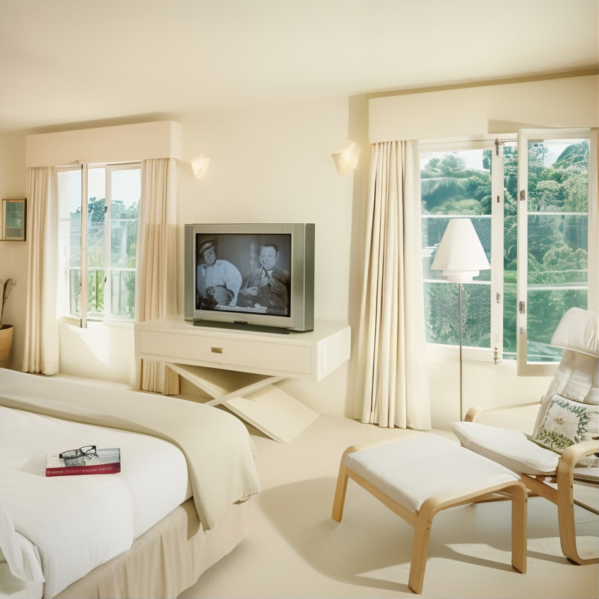 Bedroom in Jamie Lee Curtis and Christopher Guest’s CA Home