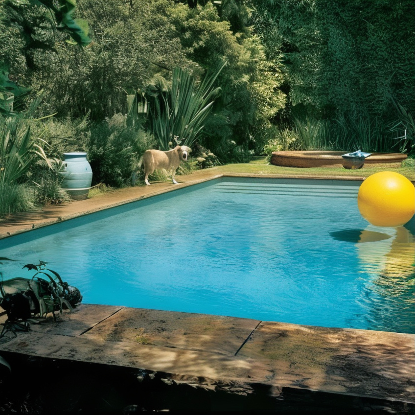 Pool Area of Jamie Lee Curtis and Christopher Guest’s CA Home