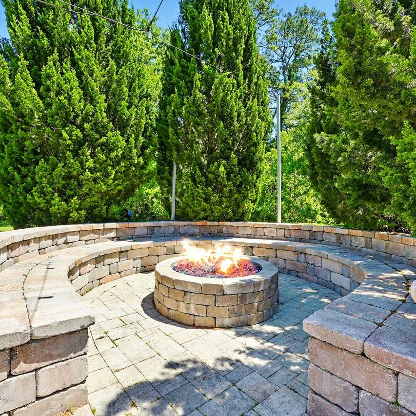 Outdoor Fire Pit of Travis Hunter’s FL Home