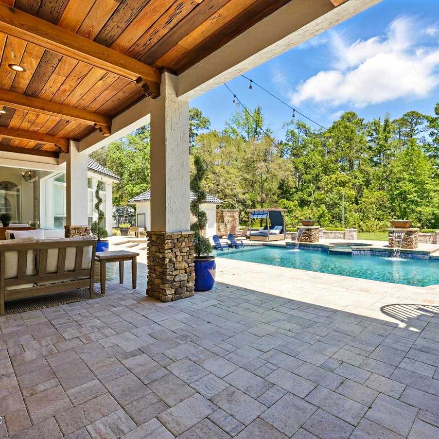 Covered Patio of Travis Hunter’s FL Home