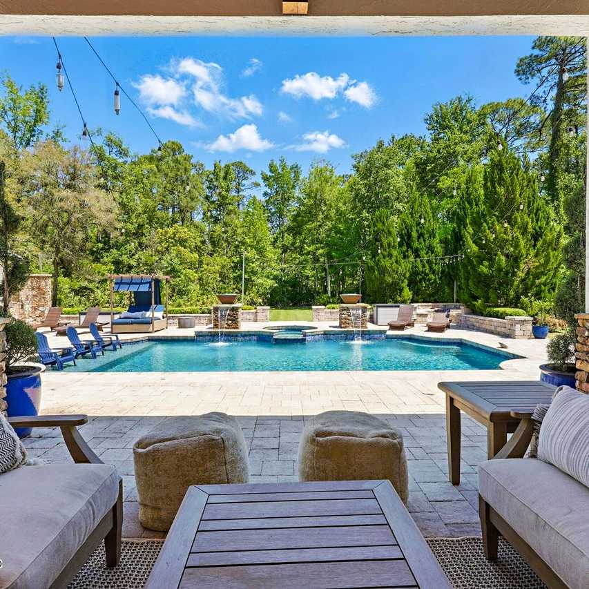 Poolside Lounge of Travis Hunter’s FL Home