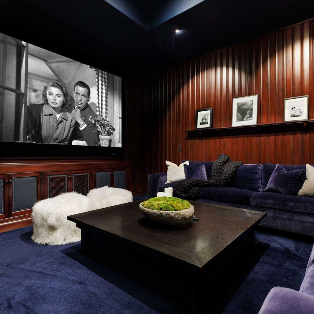 Media Room in Johnny Galecki’s Former CA Home