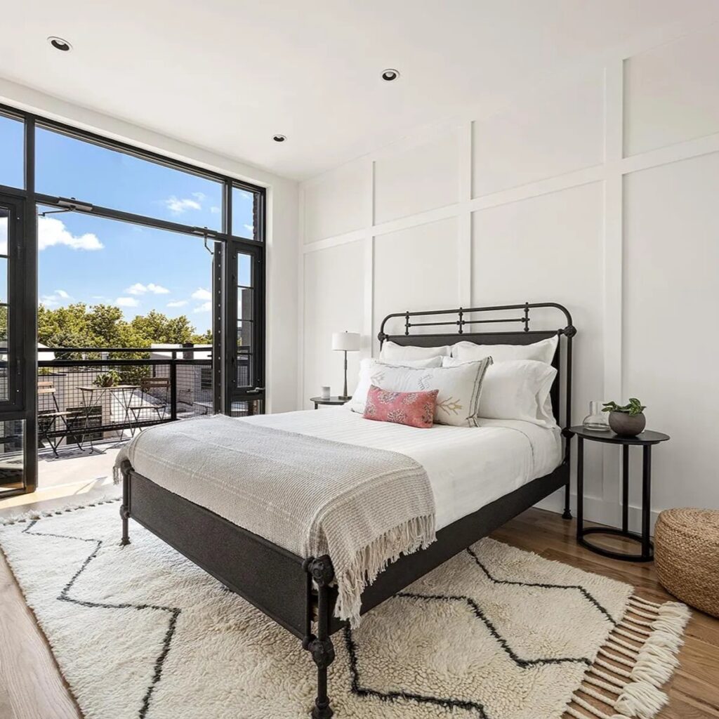 Bedroom in Sarah Snook’s NYC Condo
