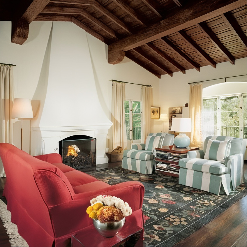 Living Room in Jamie Lee Curtis and Christopher Guest’s CA Home